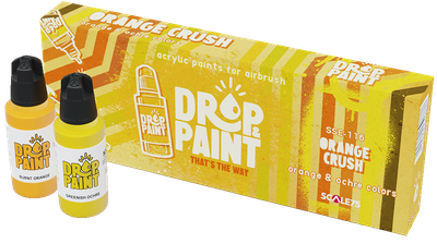 Zestaw farb do aerografu Scale75 Drop Paint Orange Crush 8 szt x 17 ml (8435635306876)