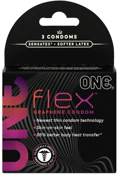 Презервативи One Flex Графенові ультратонкі 3 шт (ROZ6400230470) 