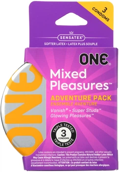 Презервативи One Mixed Pleasures 3 шт (ROZ6400230471)