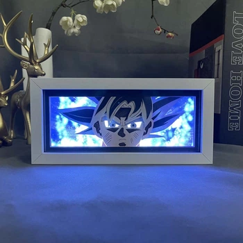 Светильник многослойный с 3D эффектом Сон Гоку из аниме Драконий жемчуг Dragon Ball (100508.1.ZDD-158)