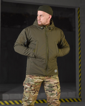 Тактическая зимняя куртка SoftShell Omni-Heat S олива (90336)