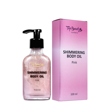 Суха олія для тіла з шимером Top Beauty Shimmering Body Oil 100 мл Pink/Рожевий шиммер