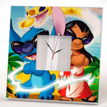 Часы "Мультфильм Лило и Стич. Lilo & Stitch" подарок ребенку, фанатам Дисней, украшение детской комнаты, спальни