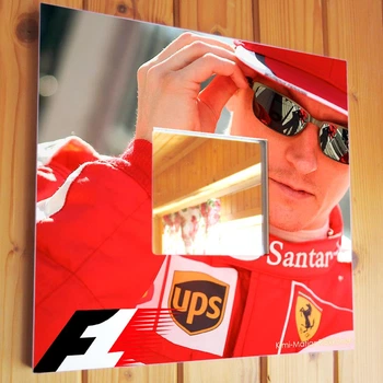 Декоративное зеркало "Кими Райкконен. Kimi Räikkönen. Формула 1. F1" подарок для фанатов автогонок, украшение спальни
