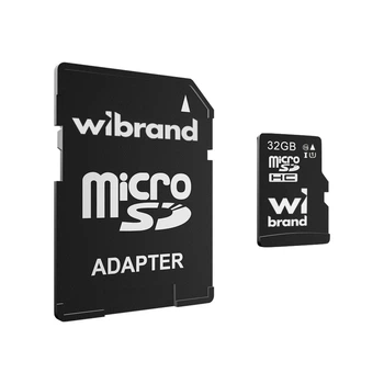 MicroSDHC (UHS-1) Wibrand 32Gb class 10 (adapter SD) (WICDHU1/32GB-A)