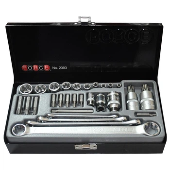 Набор инструмента TORX насадок и головок-звездочек 1/4 29 пр. Force 2303 F