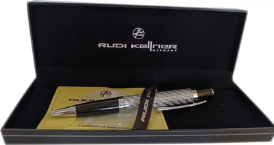 Подарочная шариковая ручка Rudi Kellner Forrest Синяя 0.7 мм Black/Silver (4820606002149)