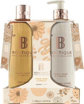 Набор для тела Boutique Amber, Musk & Vanilla (гель для душа 500 мл + лосьон для тела 500 мл)