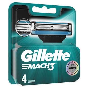 Змінні леза для бритви для гоління Gillette Mach3 4 шт (7702018264230)