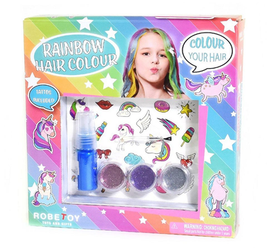 Косметичний набір для дітей Robetoy Hair Spray Set w. Glitter and Unicorn tattoo (7300009323616)