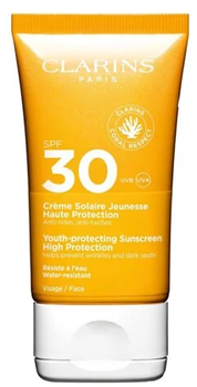 Солнцезащитный крем для лица SPF30 Clarins Creme Solaire Jeunesse Haute Protection 50ml