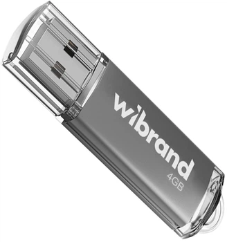 Флеш память USB Wibrand Cougar 4GB USB 2.0 Silver (WI2.0/CU4P1S)