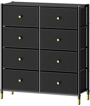 Комод бытовой Luminaria Elegance Black 8B органайзер для хранения вещей и одежды Черный (6951427270092)