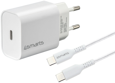 Ładowarka sieciowa 4smarts VoltPlug PD 20W USB-C White (4250774952791)