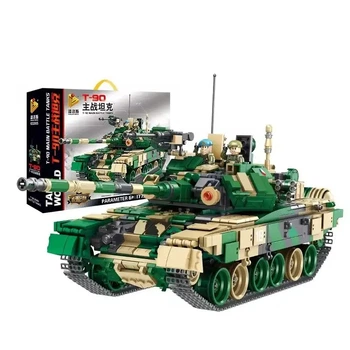 Конструктор детский игровой военный танк ВСУ T-90 на 1773 детали