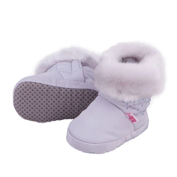 Зимние пинетки детские tutu 03886 S 12,5см 6-12 месяцев Серые