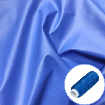 Тканина екошкіра легка LuxFabric 165 г/м² 1,40 м 1 м + Нитка поліестер 360 м Електрик (ТП1409к20)
