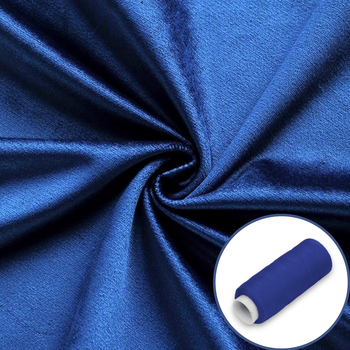 Ткань велюр LuxFabric полиэстер 330 г/м² 1,50 м 1 м + Нить полиэстер 360 м 1 шт. Электрик (ТП1539е20)