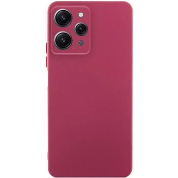 Протиударний чохол TPU GETMAN Liquid Silk Full Camera для Xiaomi Redmi 12 Бордовий / Marsala