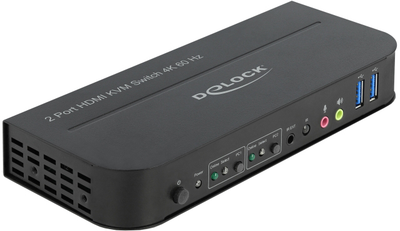 Przełącznik KVM Delock 4K60Hz HDMI, USB 3.0, 3.5 mm (4043619114818)