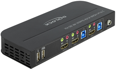 Przełącznik KVM Delock 4K60Hz HDMI, USB 3.0, 3.5 mm (4043619114818)