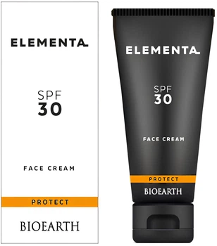 Захисний крем для обличчя Bioearth Elementa SPF 30 Face Cream для всіх типів шкіри з безпечними фільтрами 50 мл (8029182014461)