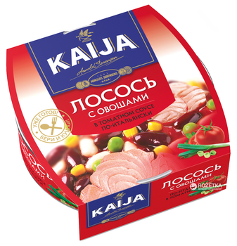 Лосось з овочами по-італійськи в томатному соусі Kaija 220 г (4751007732970)