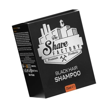 Окрашивающий шампунь чёрного цвета для волос в саше (10х25мл) The Shave Factory
