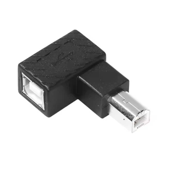 Перехідник обладнання Lucom USB2.0 B M/F адаптер кутовий 90°вправо RIGHT чорний(62.09.8442)