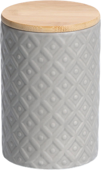 Słoik na produkty sypkie Zeller ceramiczny żłobiony z wieczkiem 770 ml (4003368198491)