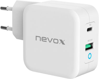 Мережевий зарядний пристрій Nevox 65W USB White (4250686408898)