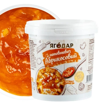 Абрикосовая термостабильная начинка, много ягод, с кусочками Yagodar, 500г
