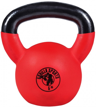 Kettlebell Gorilla Sports gumowane profesional 6 kg (4260438737497)