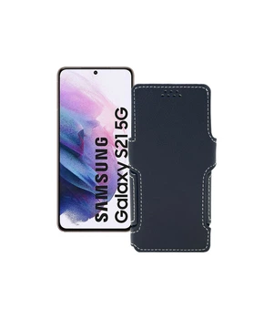 Чохол-книжка з екошкіри для телефону Samsung Galaxy S21 5G (G991) Чорний матовий