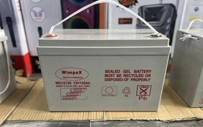 Гелевый аккумулятор WimpeX 12V 150 Ah BATTERY GEL аккумулятор для котла и солнечных панелей для дома