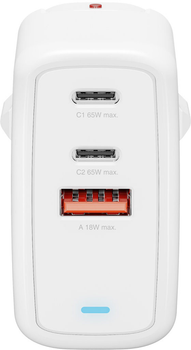 Ładowarka 4smarts GaN Flex 65W 2 USB-C+1 USB-A White (4252011903863)