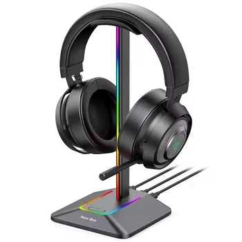 Подставка для игровых наушников New Bee Z8 с RGB подсветкой Black