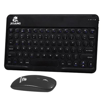 Комплект беспроводной клавиатуры и мышки JEQANG JB-362 Mini подключение по Bluetooth,поддерживает работу с Windows, Android, iOS Black