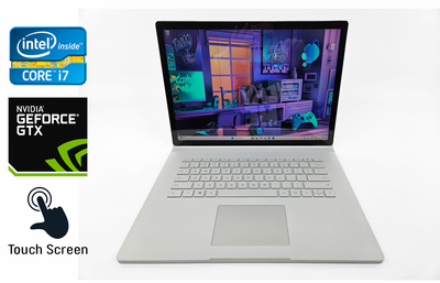Ноутбук-трансформер Microsoft Surface Book 2 / 15" (3240x2160) IPS Touch / Intel Core i7-8650U (4 (8) ядра по 1.9 - 4.2 GHz) / 16 GB DDR3 / 256 GB SSD / nVidia GeForce GTX 1060, 6 GB GDDR5, 192-bit / WebCam / USB Type-C б/у