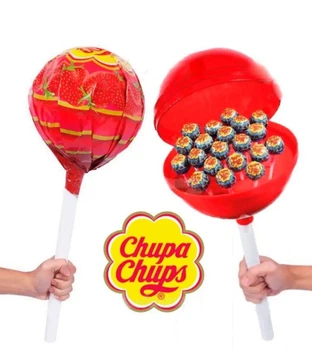 Набір льодяників Chupa Chups Super Chups зі смаком полуниці 20шт 60см