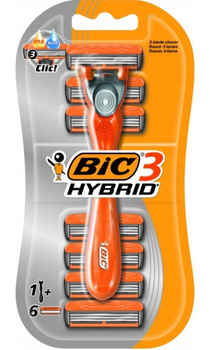 Бритва BIC 3 Hybrid з 6 змінними касетами