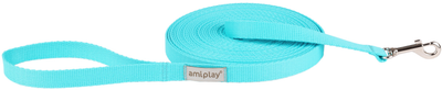 Smycz treningowa Amiplay Samba M 1000 cm Turkusowa (5907563302051)