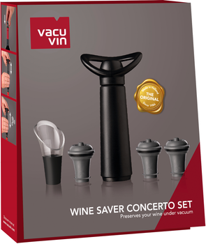 Zestaw prezentowy Vacu Vin Saver Concerto Gift Set Black (09876606)