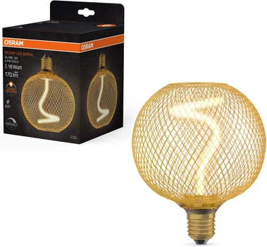 Lampa LED Osram DECOR Spiral Globe 125 Filament E27 DIM złota (44058075840201)