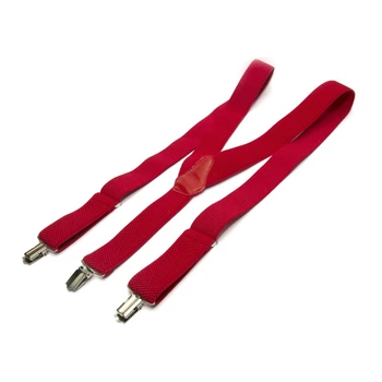 Красные Y образные подтяжки Gofin 3,5 см PBP-4634