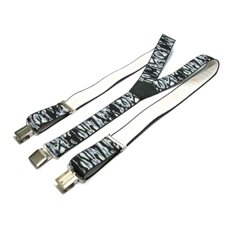 Мужские подтяжки Gofin черный камуфляж Y образные 4 см PBM-19008