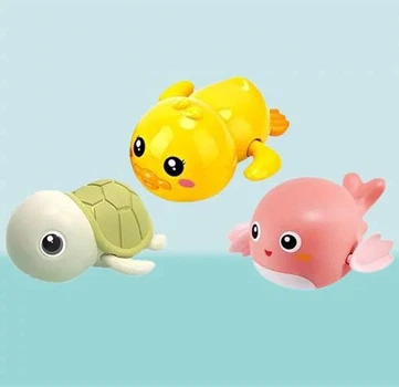 Набір іграшок для купання Quacktastic (кит, черепашка, качечка), 3 штуки