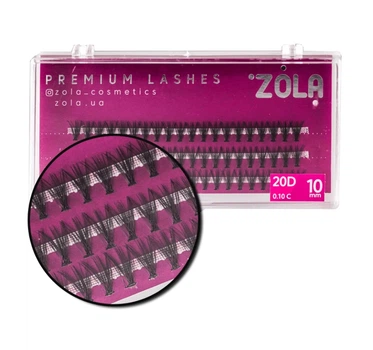 Ресницы-пучки ZOLA 20D 10 mm