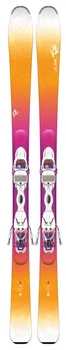 Лижі гірські комплект K2 LUV STRUCK 80+ER3 10 TC 149см Orange/pink/white (1050403.141.1+1051108.141.1)