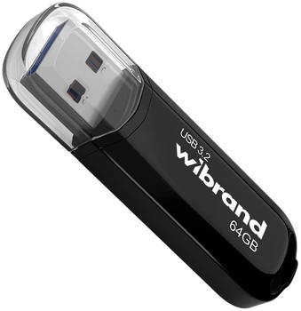 Флеш память USB Wibrand Marten 64GB USB 3.2 Gen1 Black (WI3.2/MA64P10B)